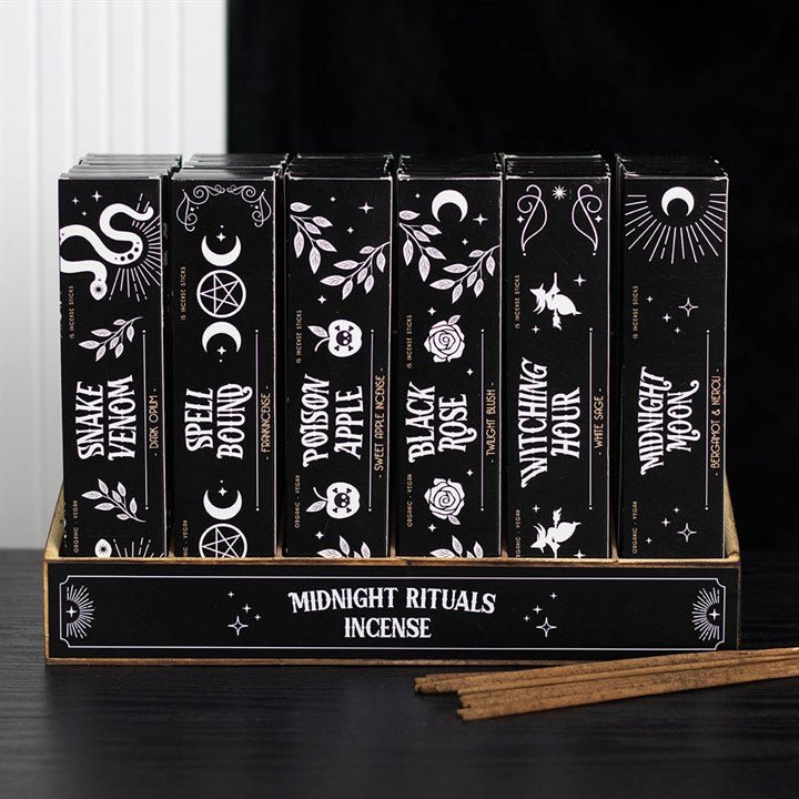 Set of 36 Midnight Rituals Incense Sticks in Display - Scents & Gifts UK
