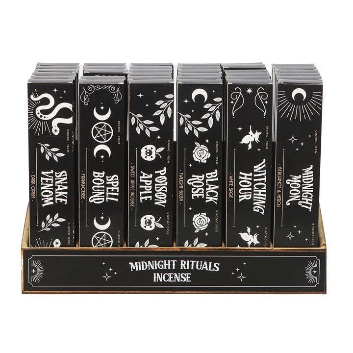 Set of 36 Midnight Rituals Incense Sticks in Display - Scents & Gifts UK