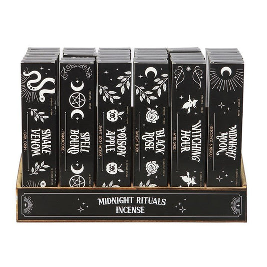 Set of 36 Midnight Rituals Incense Sticks in Display - Scents & Gifts UK