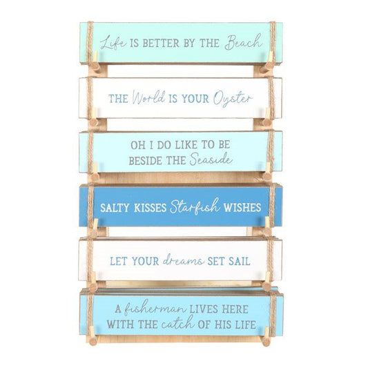 Set of 36 Nautical Block Signs on Display - Scents & Gifts UK