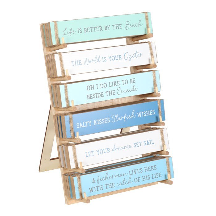 Set of 36 Nautical Block Signs on Display - Scents & Gifts UK