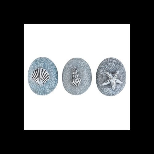 Set of 36 Resin Pebble Ornaments in Display - Scents & Gifts UK