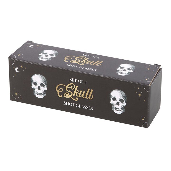 Set of 4 Skull Shot Glasses Set - Scents & Gifts UK