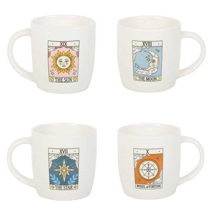 Set of 4 Vintage Tarot Mugs - Scents & Gifts UK