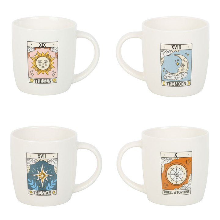 Set of 4 Vintage Tarot Mugs - Scents & Gifts UK