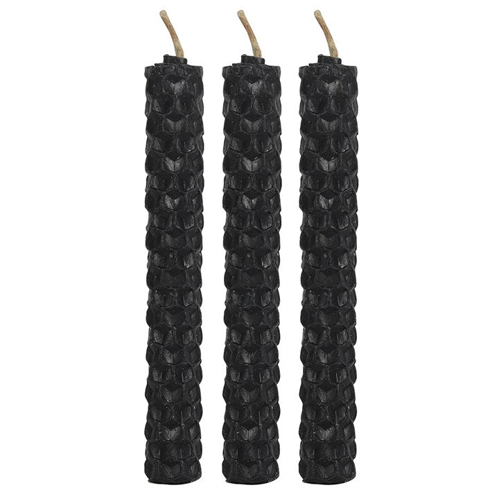Set of 6 Black Beeswax Spell Candles - Scents & Gifts UK