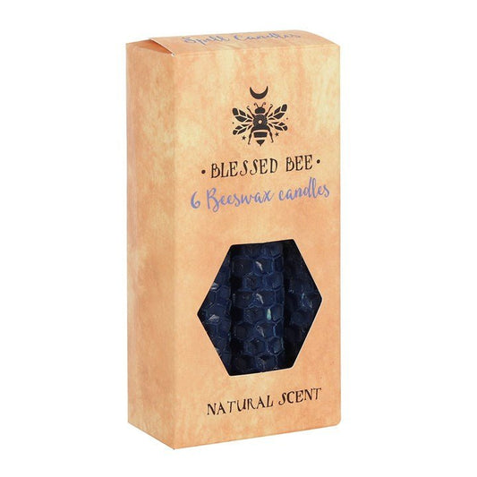 Set of 6 Blue Beeswax Spell Candles - Scents & Gifts UK