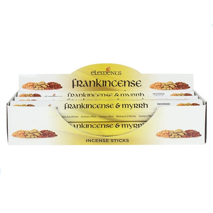 Set of 6 Packets of Elements Frankincense and Myrrh Incense Sticks - Scents & Gifts UK
