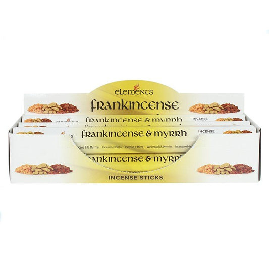 Set of 6 Packets of Elements Frankincense and Myrrh Incense Sticks - Scents & Gifts UK