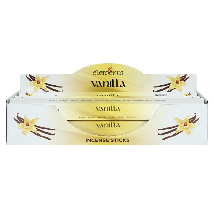 Set of 6 Packets of Elements Vanilla Incense Sticks - Scents & Gifts UK