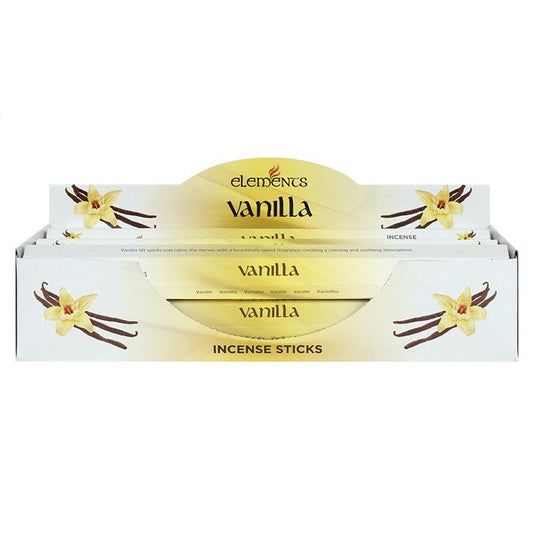 Set of 6 Packets of Elements Vanilla Incense Sticks - Scents & Gifts UK