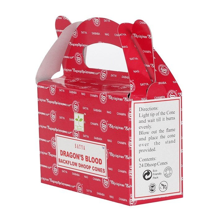 Set of 6 Packets of Satya Dragon's Blood Backflow Dhoop Cones - Scents & Gifts UK