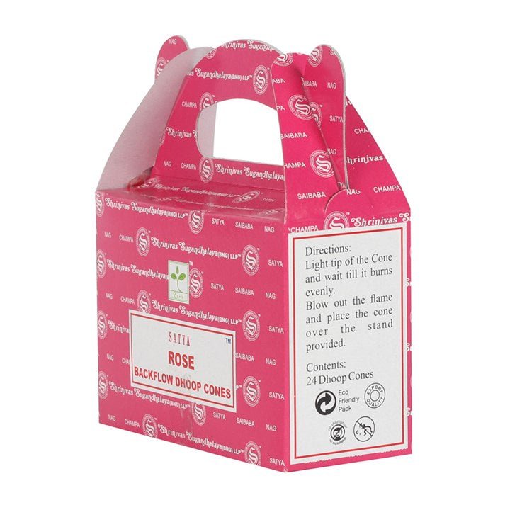 Set of 6 Packets of Satya Rose Backflow Dhoop Cones - Scents & Gifts UK