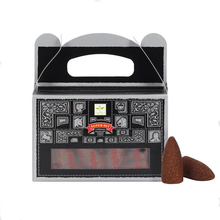 Set of 6 Packets of Satya Superhit Backflow Dhoop Cones - Scents & Gifts UK