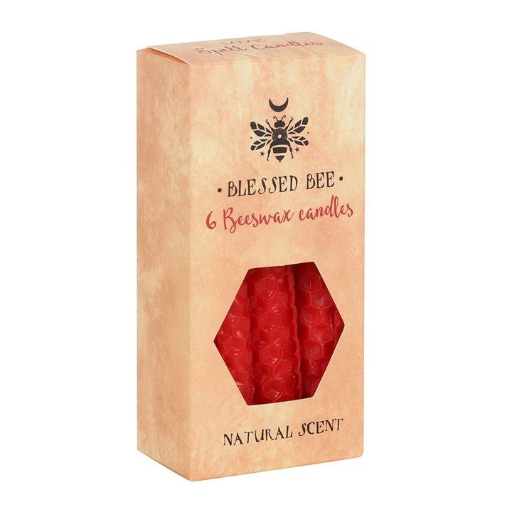 Set of 6 Red Beeswax Spell Candles - Scents & Gifts UK