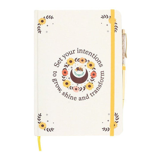 Set Your Intentions Journal with Citrine Pen - Scents & Gifts UK