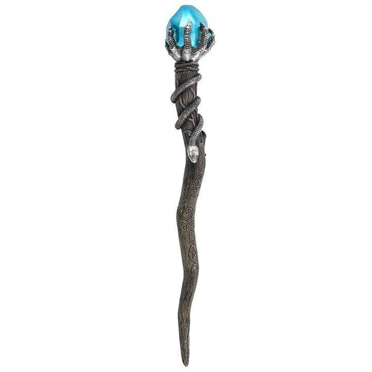 Silver Claw Wand with Blue Gem - Scents & Gifts UK