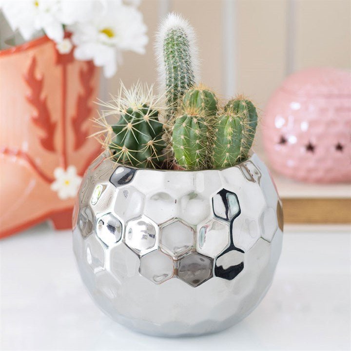 Silver Disco Ball Vase - Scents & Gifts UK