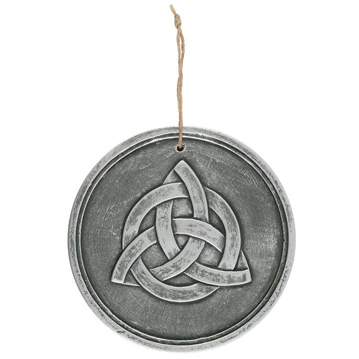 Silver Effect Terracotta Triquetra Plaque - Scents & Gifts UK