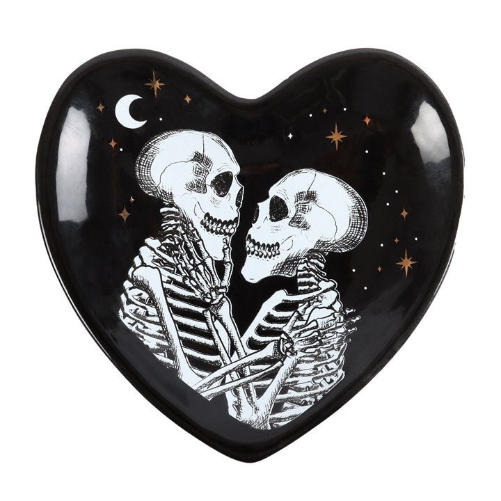Skeleton Couple Heart Trinket Dish - Scents & Gifts UK