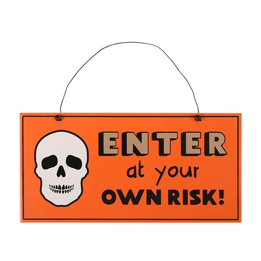 Skull Enter Hanging Sign - Scents & Gifts UK