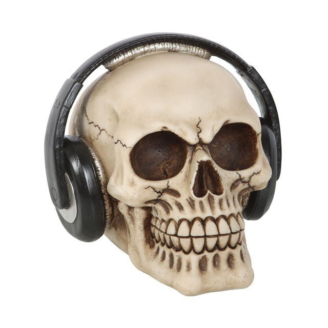Skull Ornament with Headphones - Scents & Gifts UK