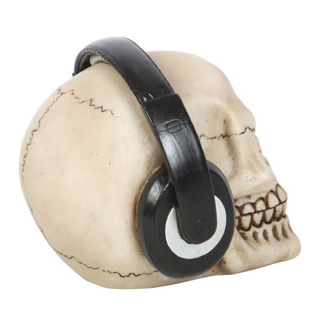 Skull Ornament with Headphones - Scents & Gifts UK