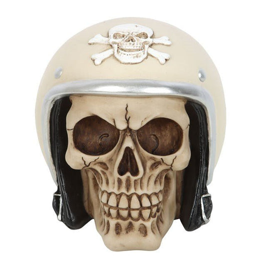 Skull Ornament with Helmet - Scents & Gifts UK