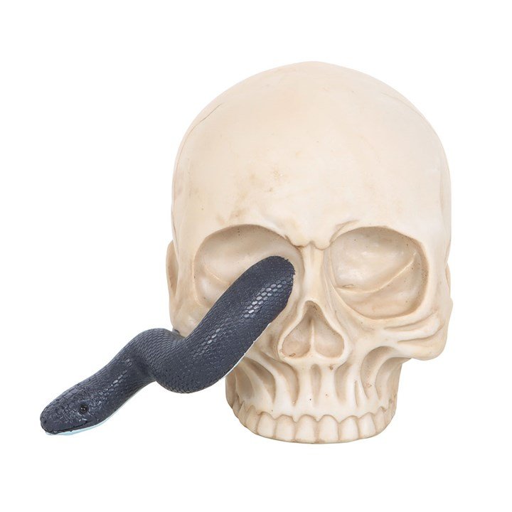 Skull Ornament with Snake - Scents & Gifts UK