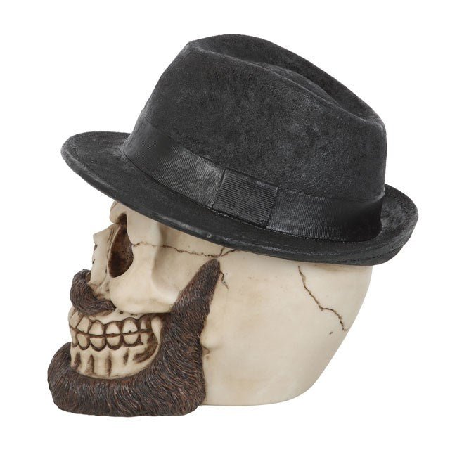 Skull Ornament with Trilby Hat - Scents & Gifts UK