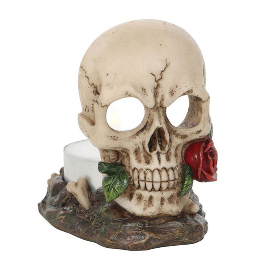 Skull Rose Tealight Holder - Scents & Gifts UK