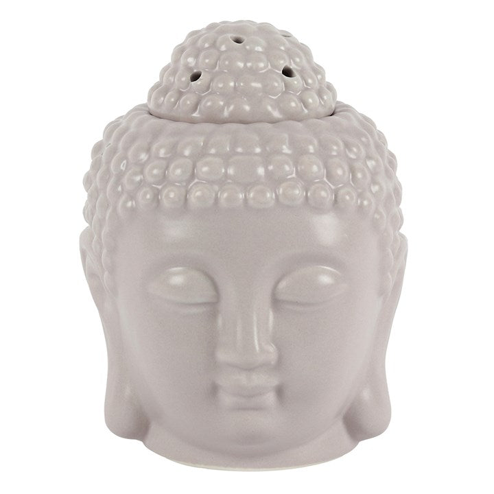 Small Grey Buddha Head Oil Burner - Scents & Gifts UK