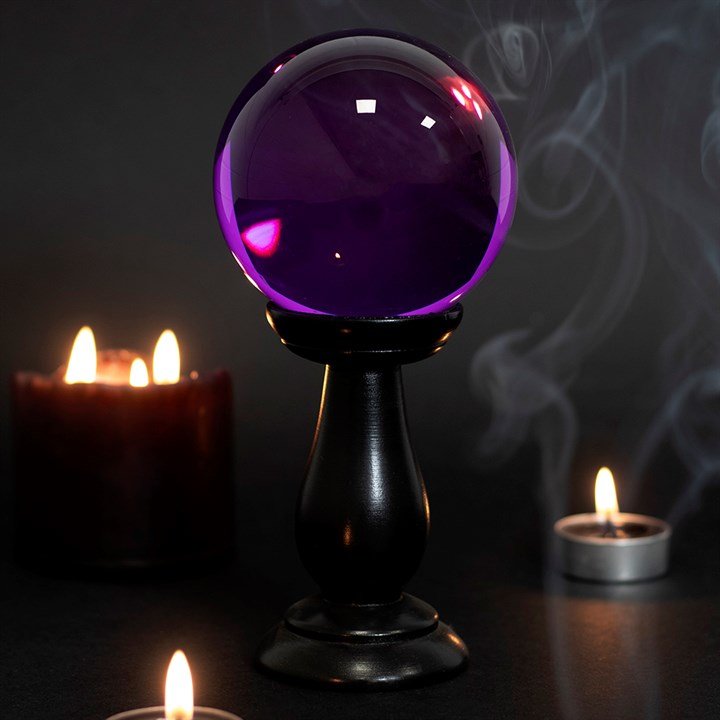 Small Purple Crystal Ball on Stand - Scents & Gifts UK