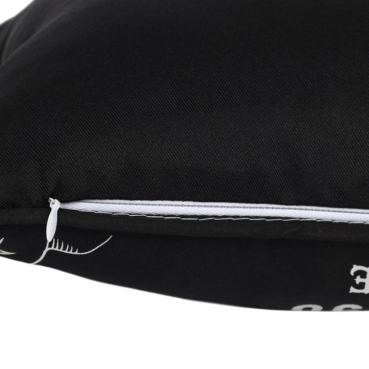 Small Rectangular Black and White Talking Board Cushion - Scents & Gifts UK