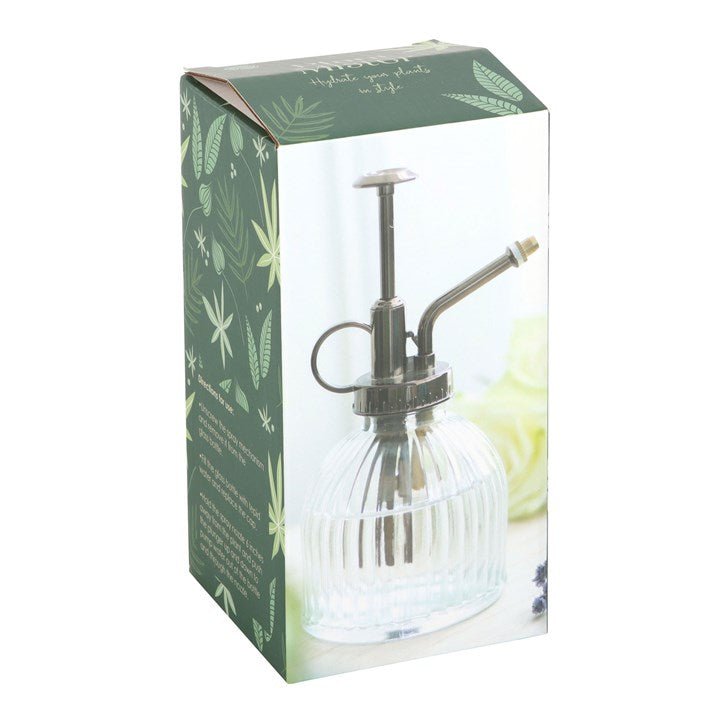 Small Ribbed Glass Plant Mister - Scents & Gifts UK