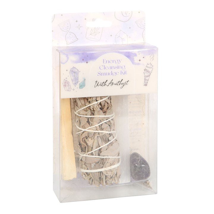 Smudge Kit with Amethyst Crystal - Scents & Gifts UK