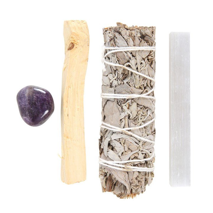 Smudge Kit with Amethyst Crystal - Scents & Gifts UK
