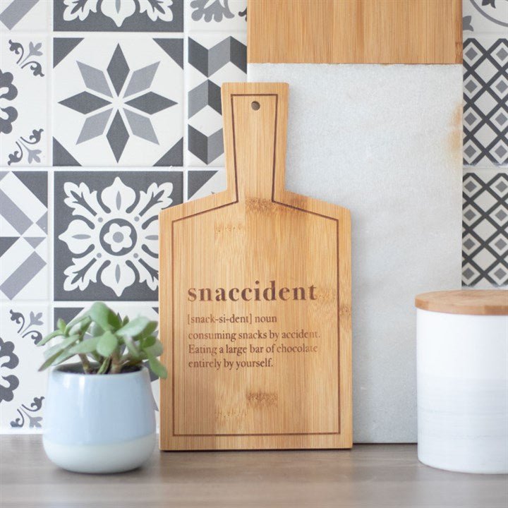Snaccident Bamboo Serving Board - Scents & Gifts UK