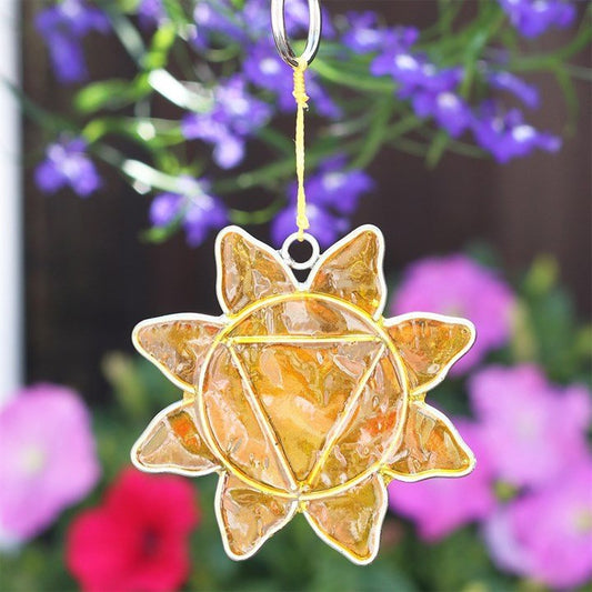 Solar Plexus Chakra Symbol Mini Suncatcher - Scents & Gifts UK