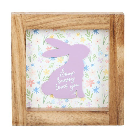Some Bunny Loves You Wooden Frame Sign - Scents & Gifts UK