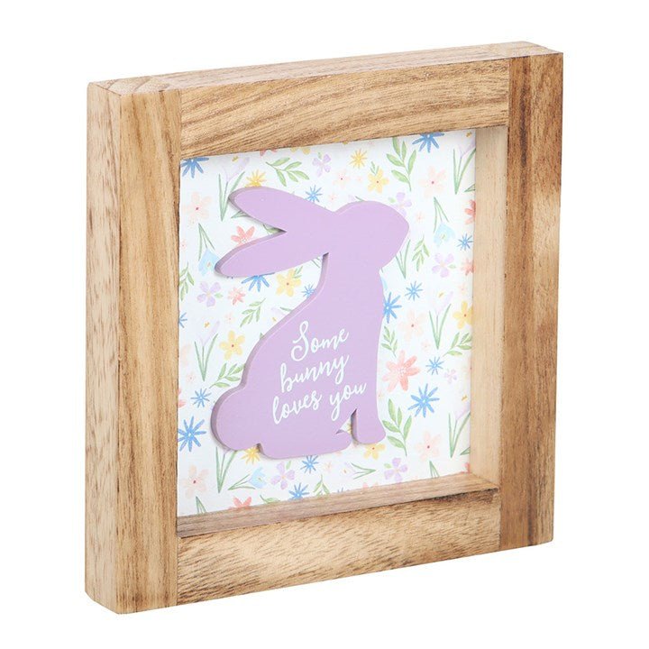 Some Bunny Loves You Wooden Frame Sign - Scents & Gifts UK