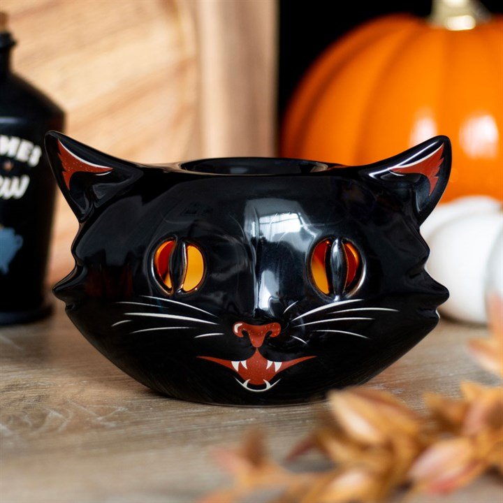 Spooky Black Cat Oil Burner - Scents & Gifts UK