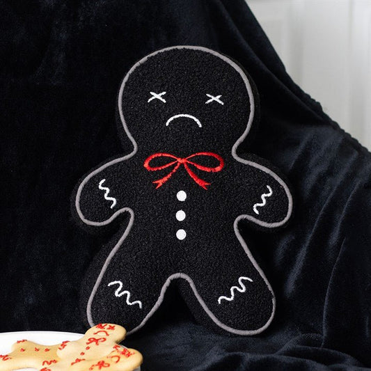 Spooky Gingerbread Man Boucle Cushion - Scents & Gifts UK