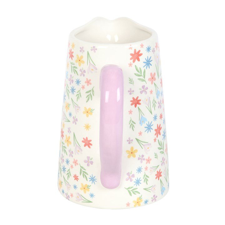 Spring Floral Print Ceramic Flower Jug - Scents & Gifts UK