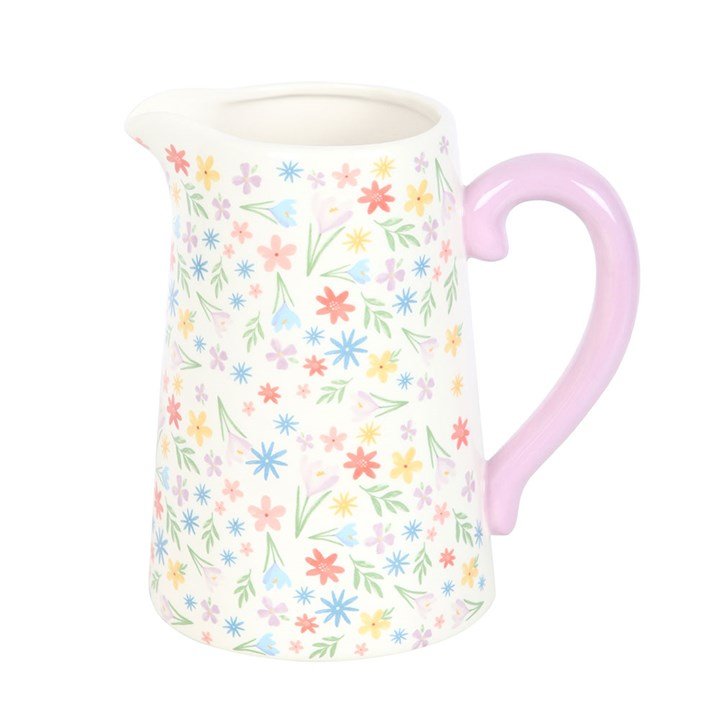 Spring Floral Print Ceramic Flower Jug - Scents & Gifts UK