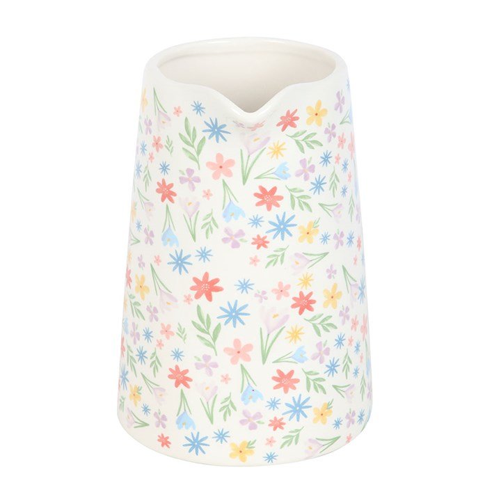 Spring Floral Print Ceramic Flower Jug - Scents & Gifts UK