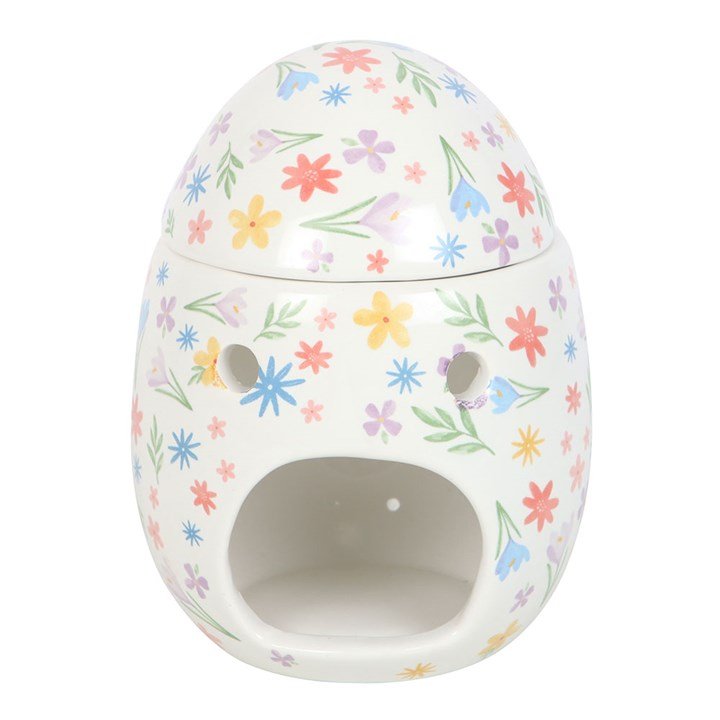 Spring Floral Print Egg Oil Burner and Wax Warmer - Scents & Gifts UK