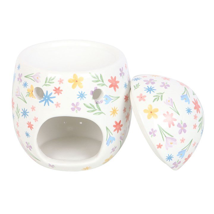 Spring Floral Print Egg Oil Burner and Wax Warmer - Scents & Gifts UK