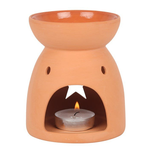 Star Cutout Terracotta Effect Oil Burner - Scents & Gifts UK