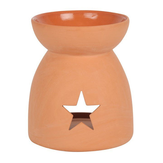 Star Cutout Terracotta Effect Oil Burner - Scents & Gifts UK